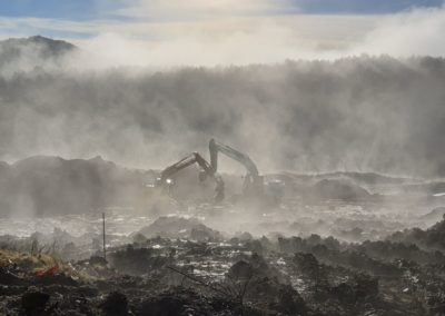 Bagger am Morgen